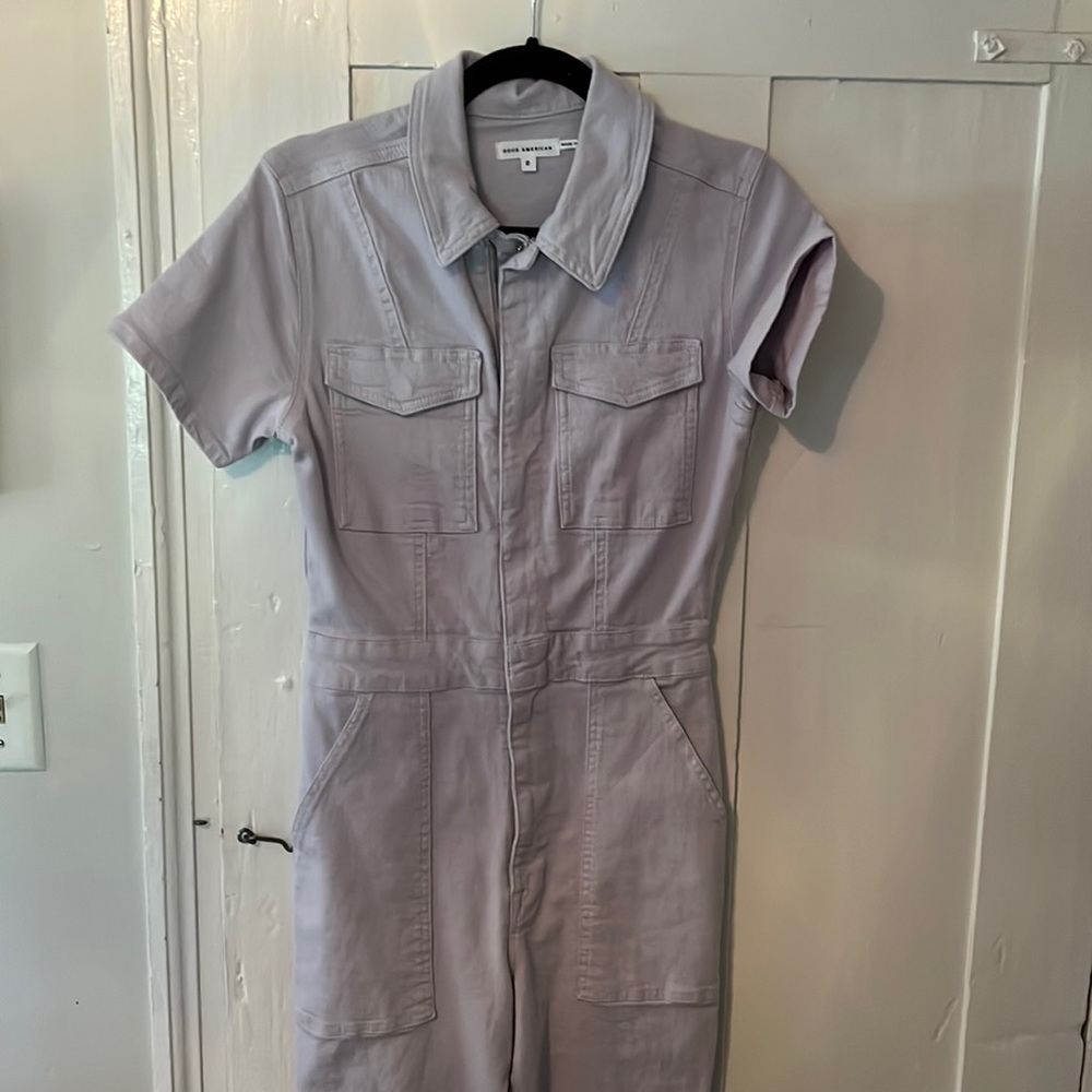 Worn once small lavender Good American fit for success jumpsuit